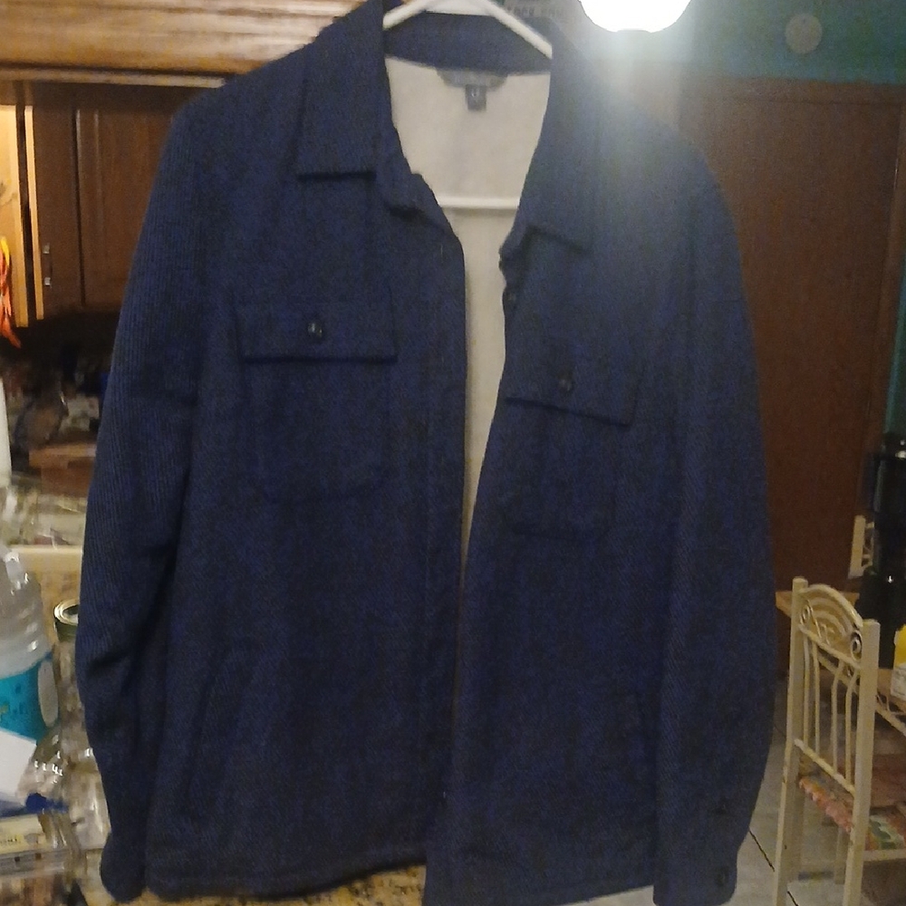 L.L. Bean Navy Blue Lightweight Shirt Jacket #9